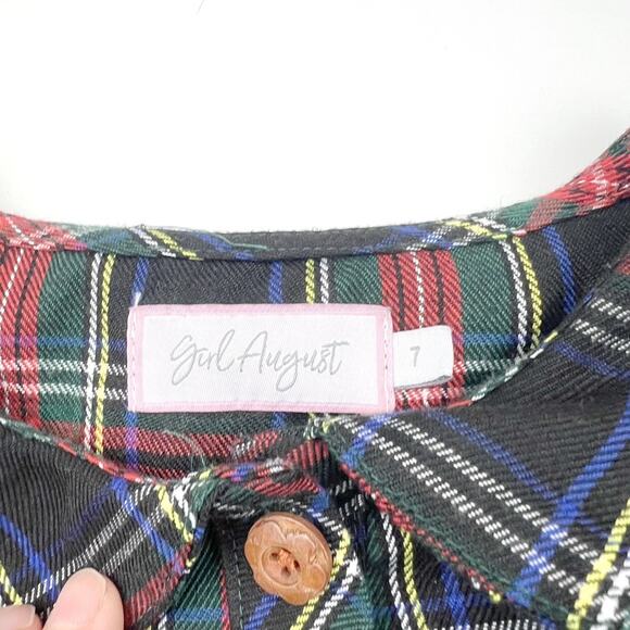 Girl August Holiday Plaid Tunic Top - Picture 5 of 5